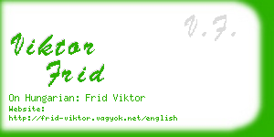 viktor frid business card